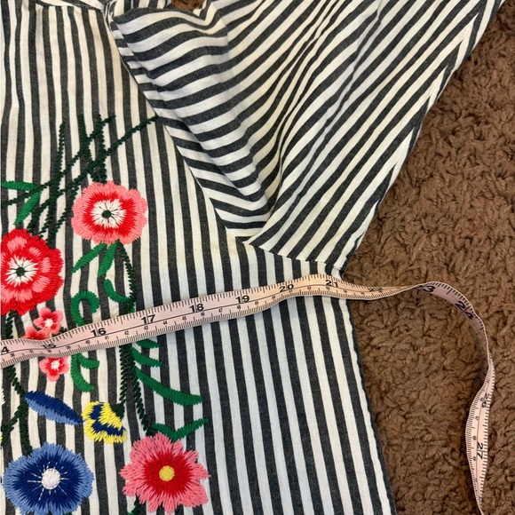 2 FOR $20 Walter Baker Becca Tunic Shirt Floral Embroidered 100% Cotton Top M - Picture 9 of 9